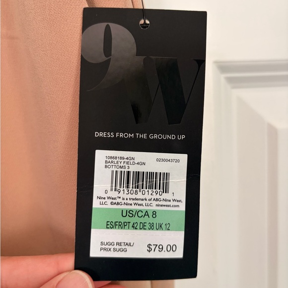 Nine West Tan Straight Leg Women's Pants - Picture 3 of 4